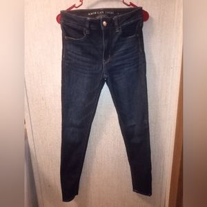 American Eagle Womens Size 6 High Rise Jegging Stretch Blue Denim Jeans